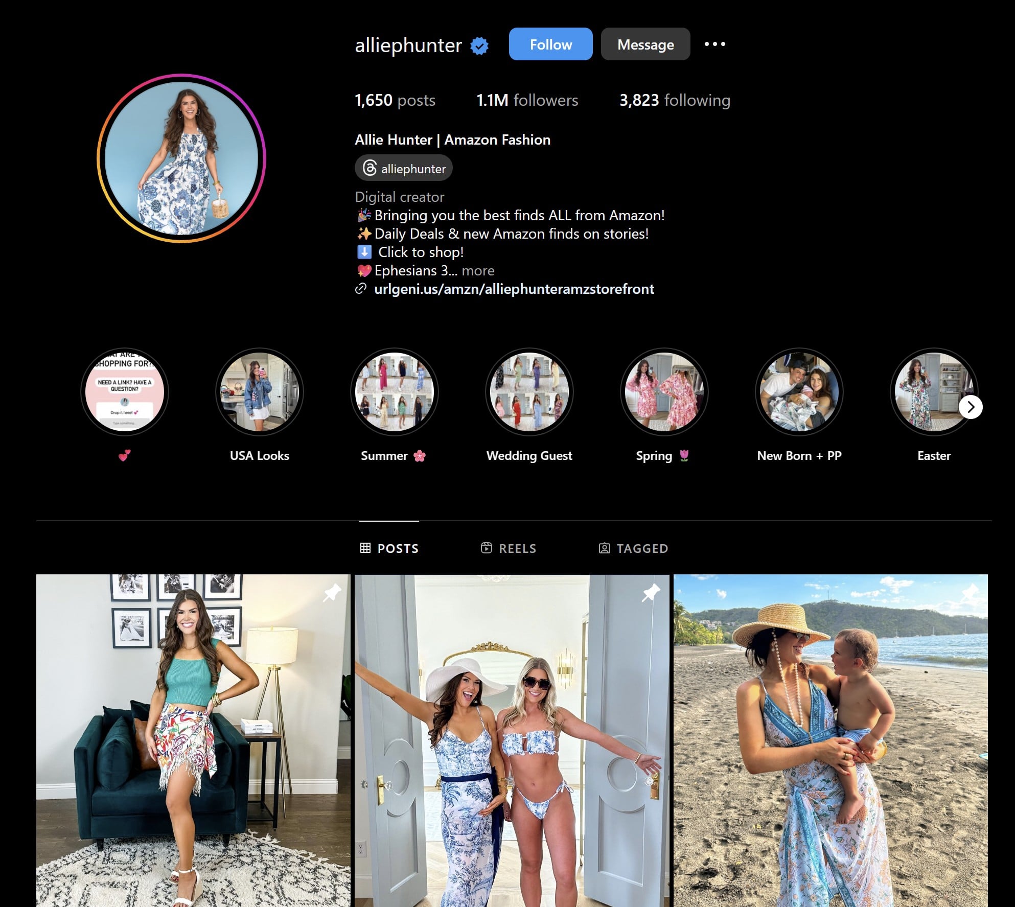 Amazon influencer profile @alliephunter