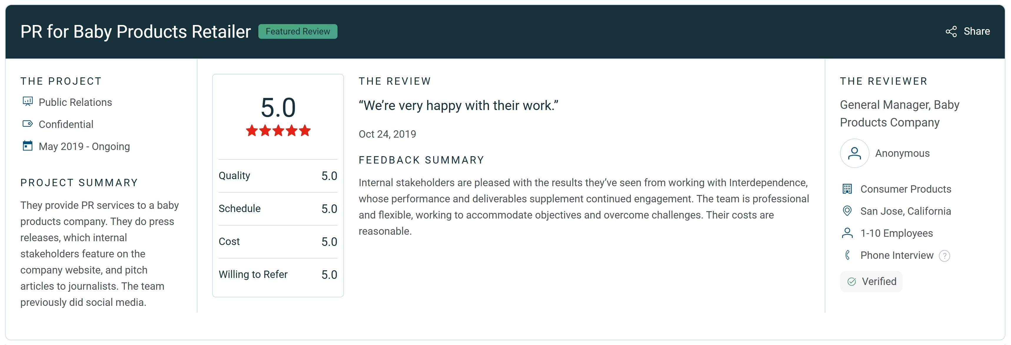 G2 and Clutch provide helpful reviews and ratings of PR agencies