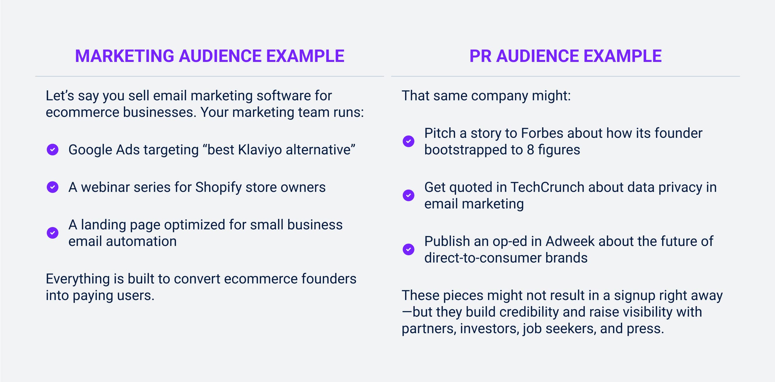 Differences Between PR and Marketing Audiences