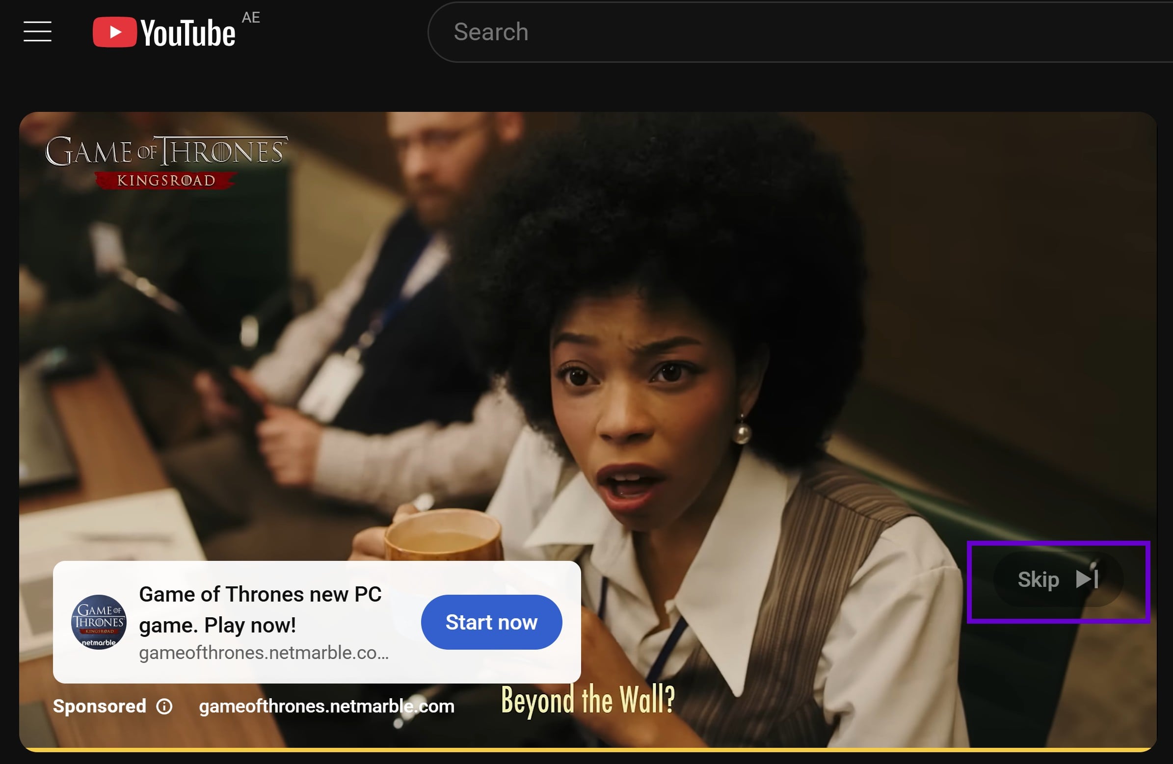 Example YouTube Ad