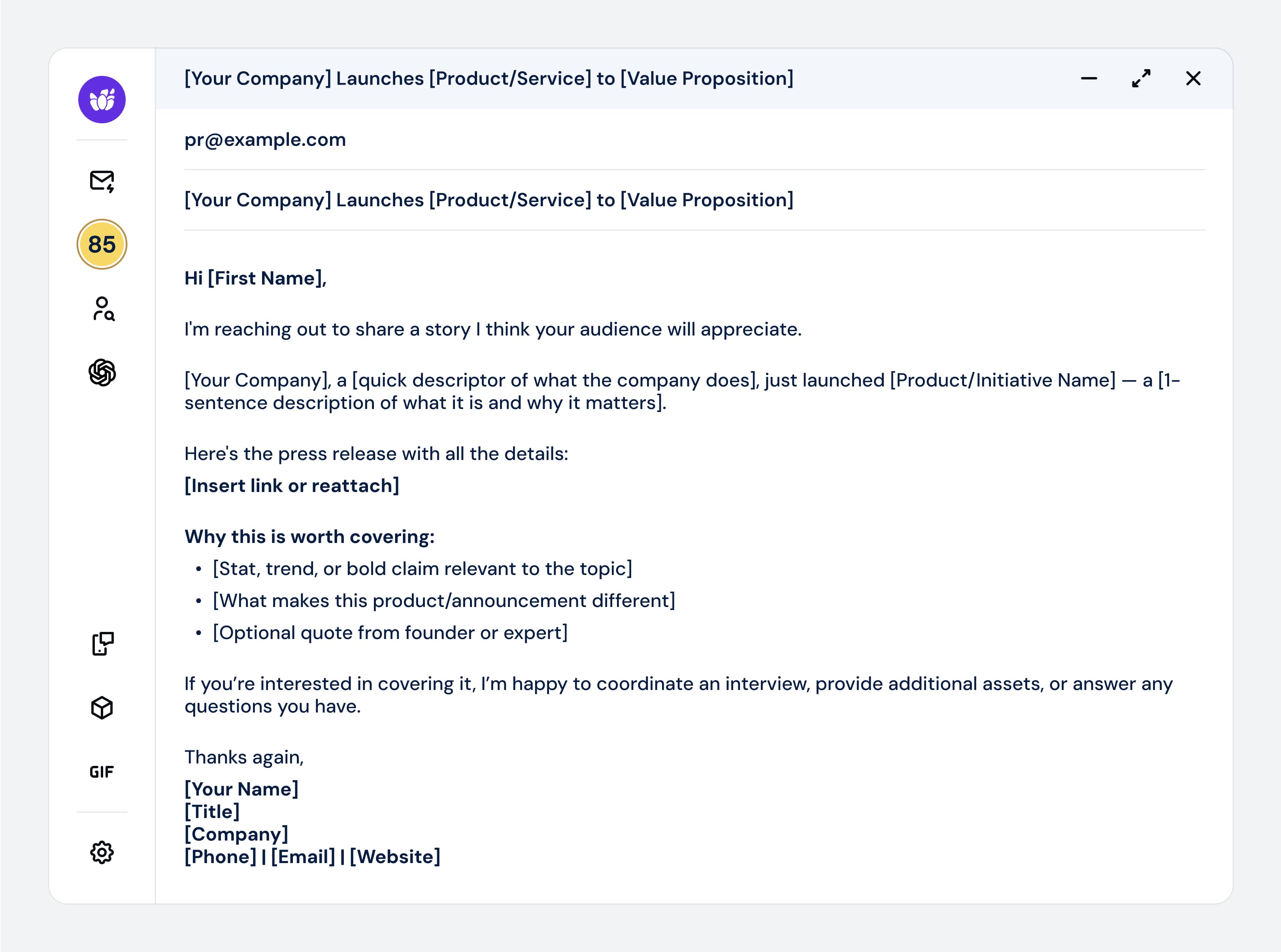 Follow up on your Press Release
