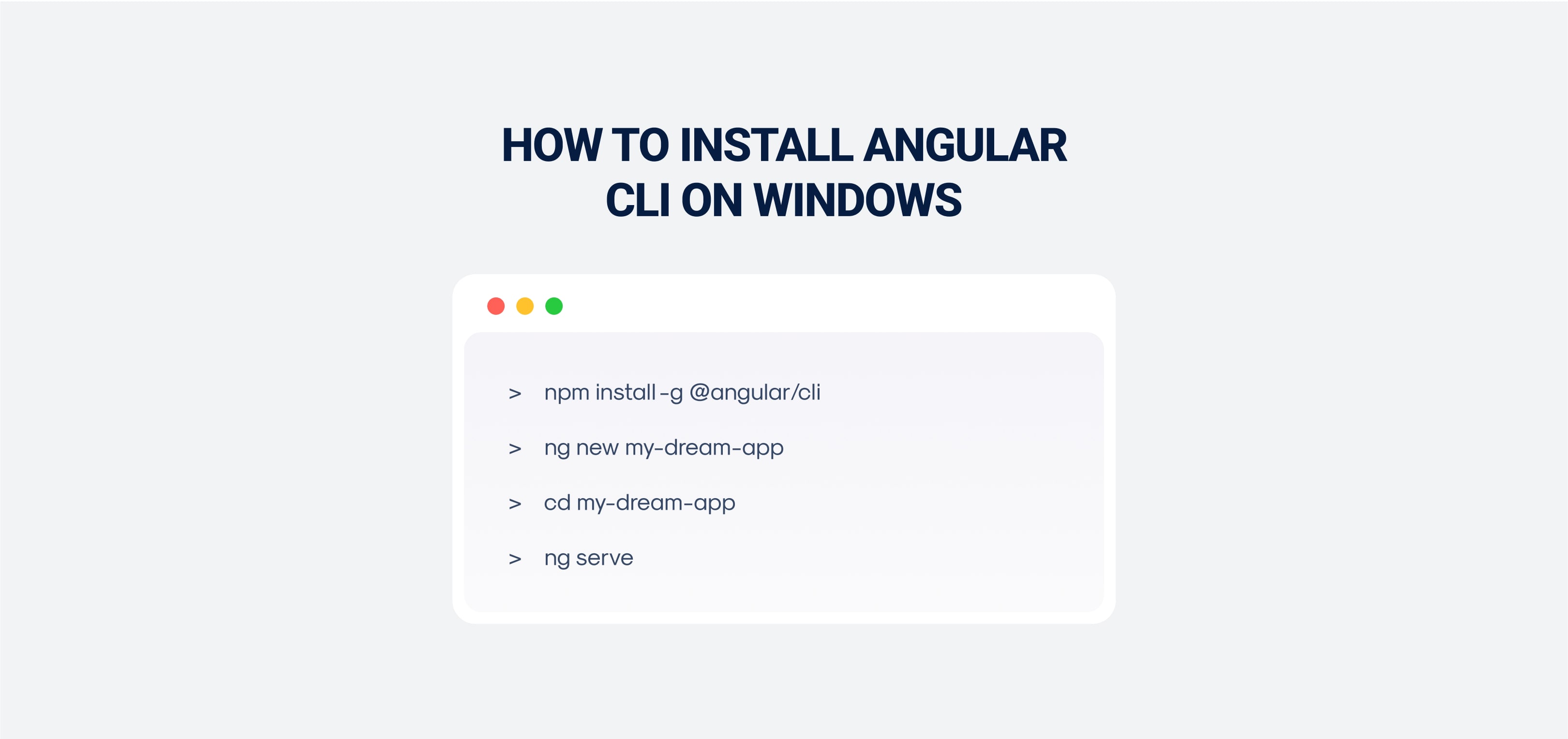 How to install Angular CLI on Windows