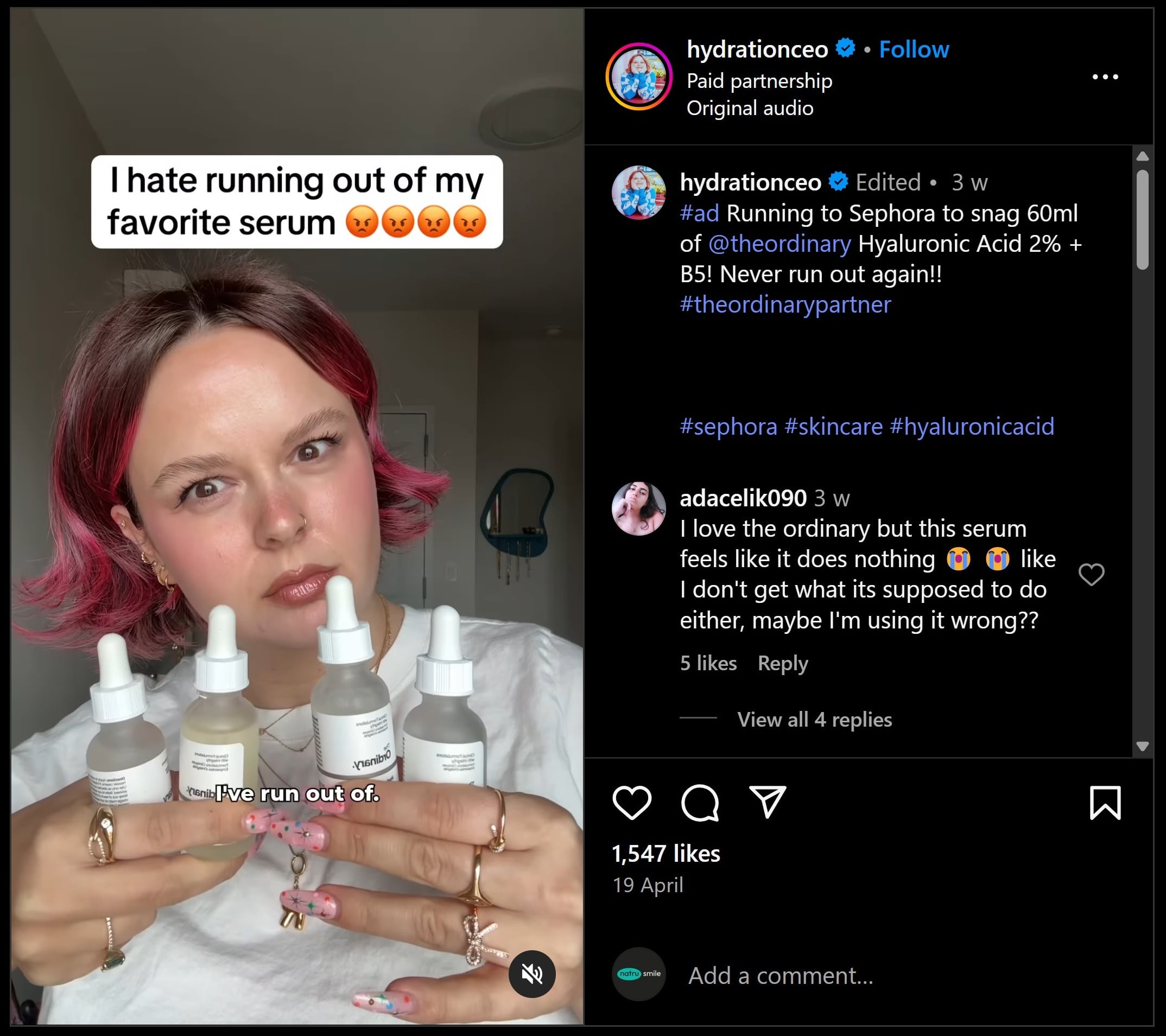 TikTok creator @hydrationceo shared a sponsored post