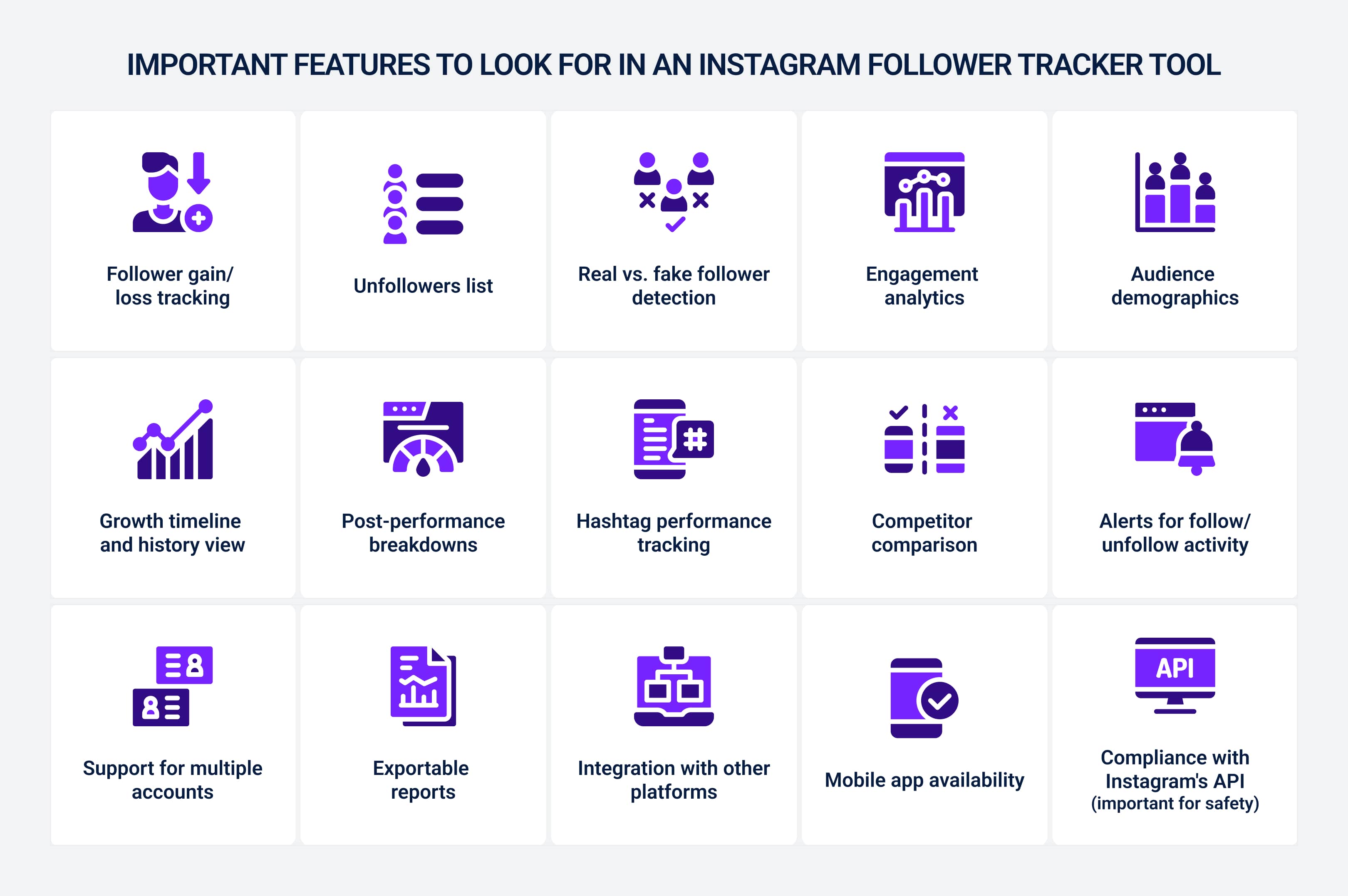 Key features to look for in a follower tracker tool