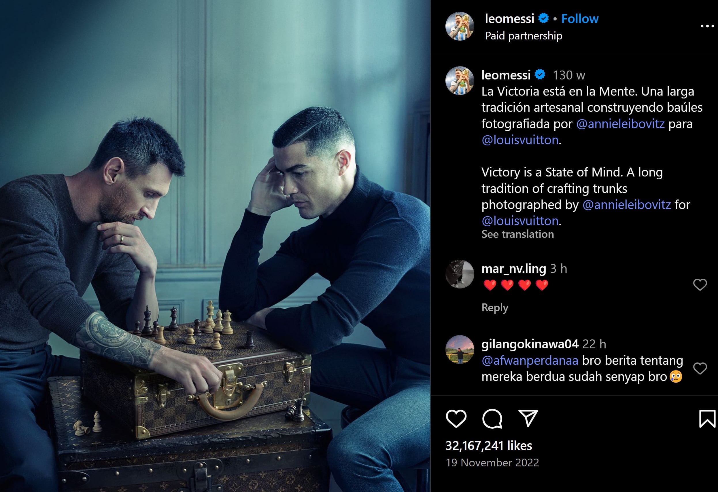 Messi v. Ronaldo chess match, again