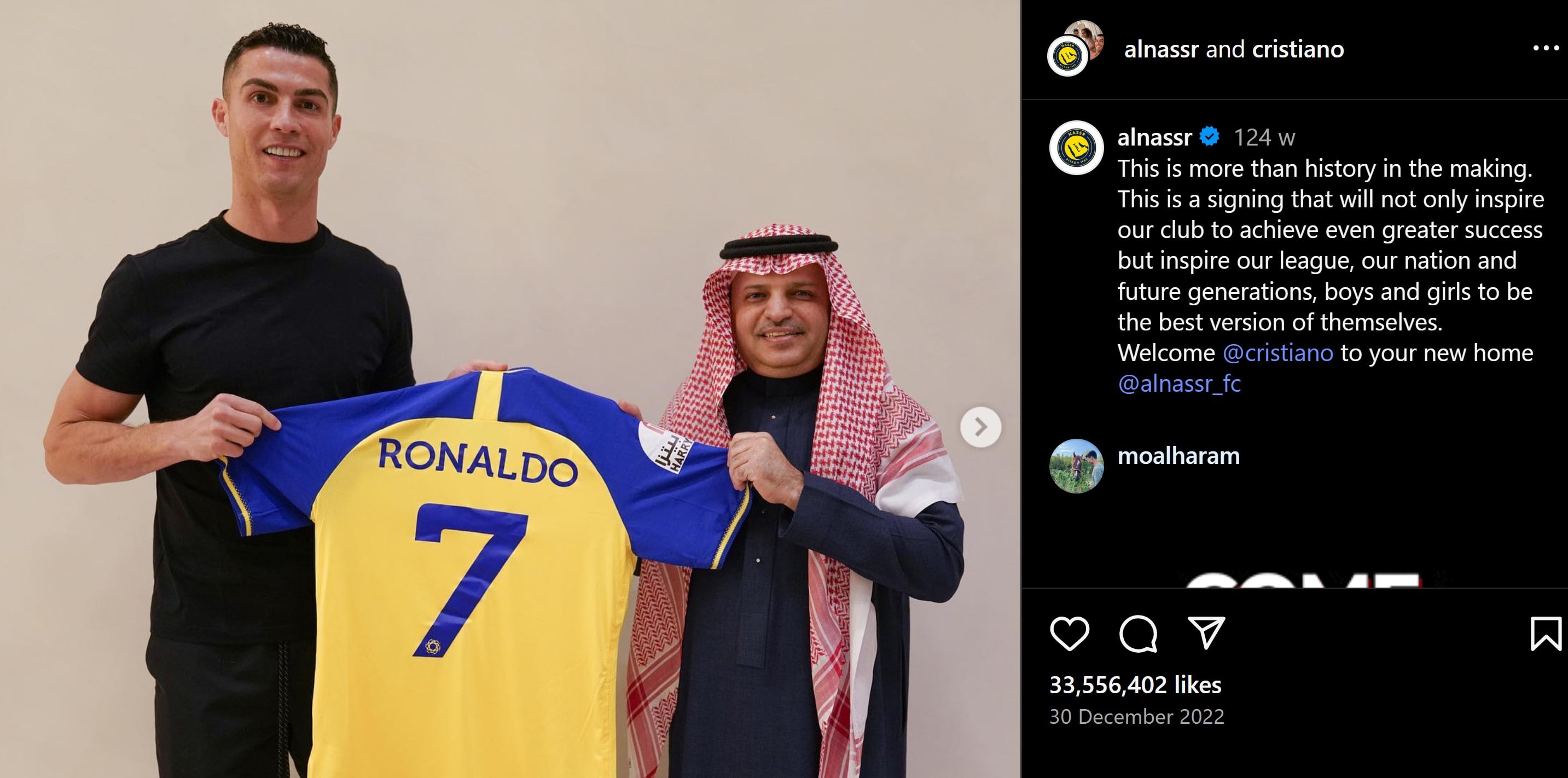 Ronaldo joins Saudi Arabia's Al-Nassr FC