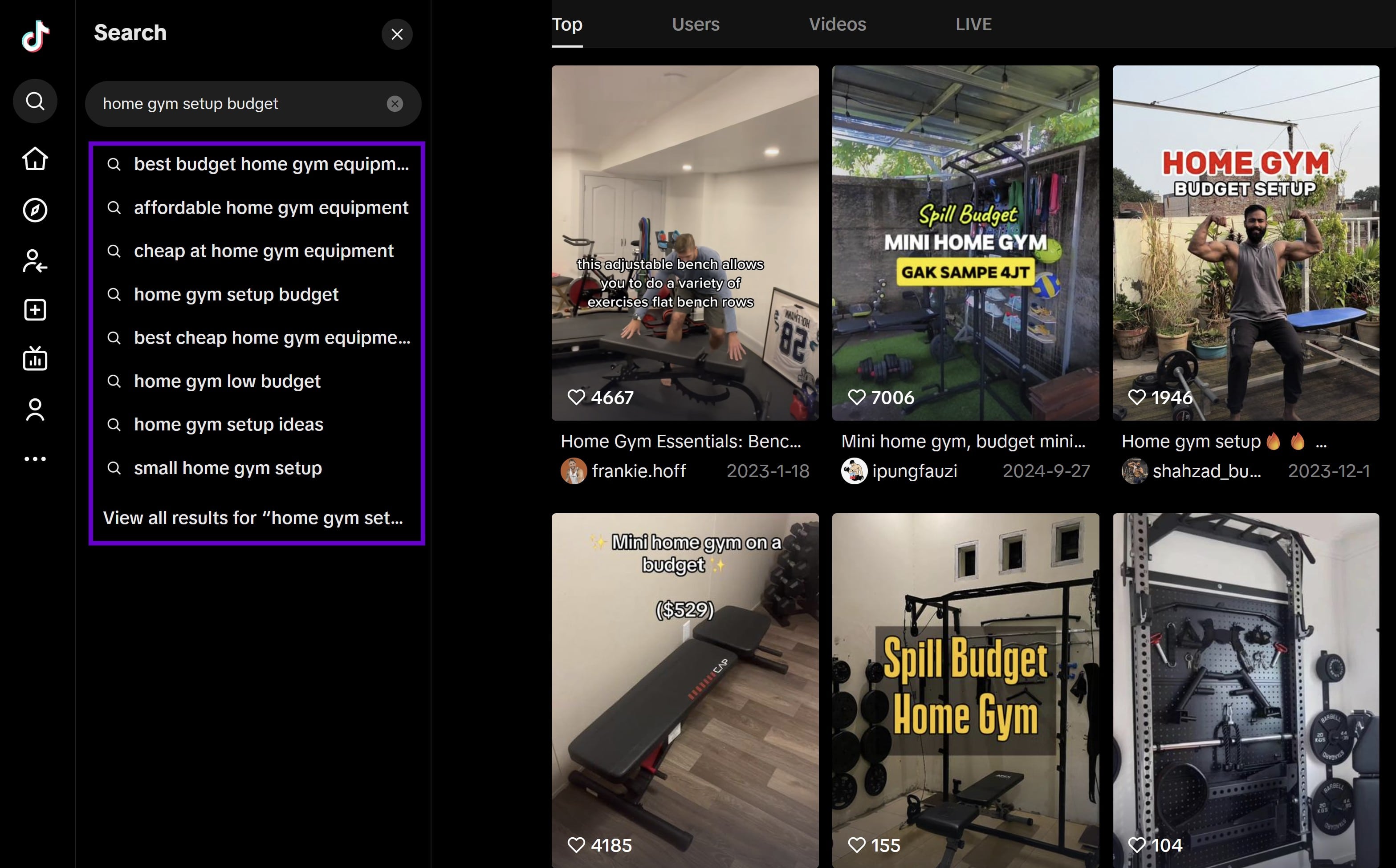 Search manually on social platforms