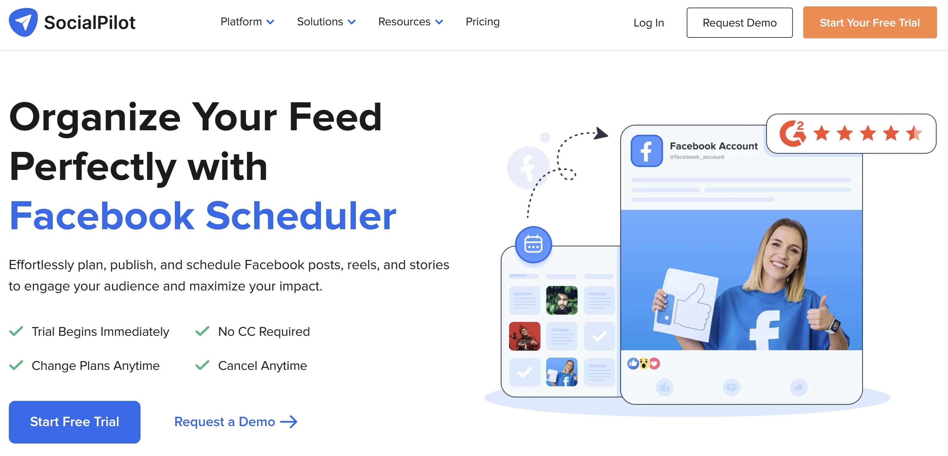 SocialPilot's Facebook scheduler