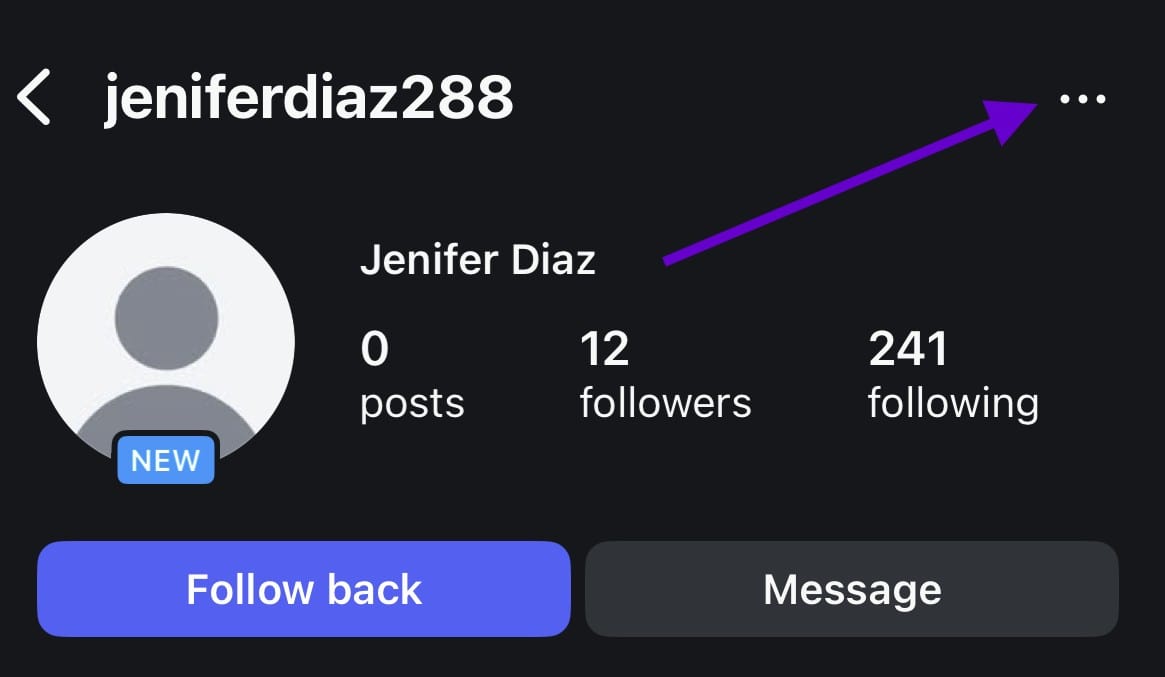 Tap the three-dot icon