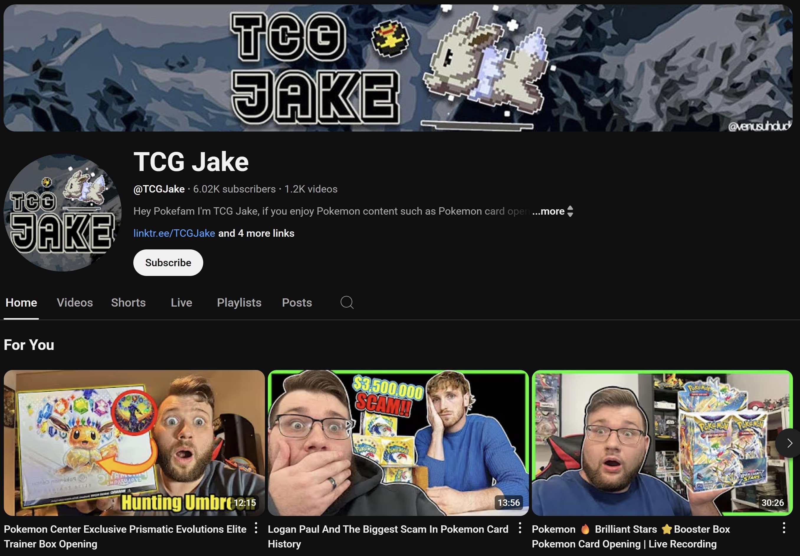 YouTuber TCG Jake
