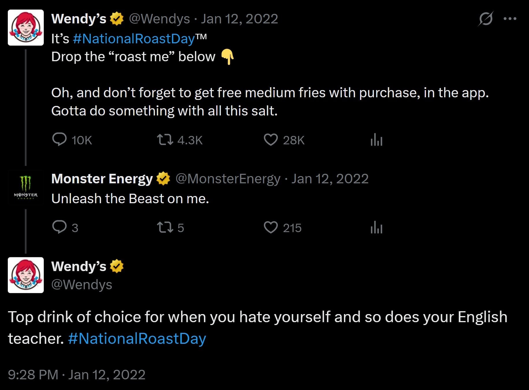 Wendy's, for example, posts funny jokes and criticisms of other popular brands via X (Twitter)