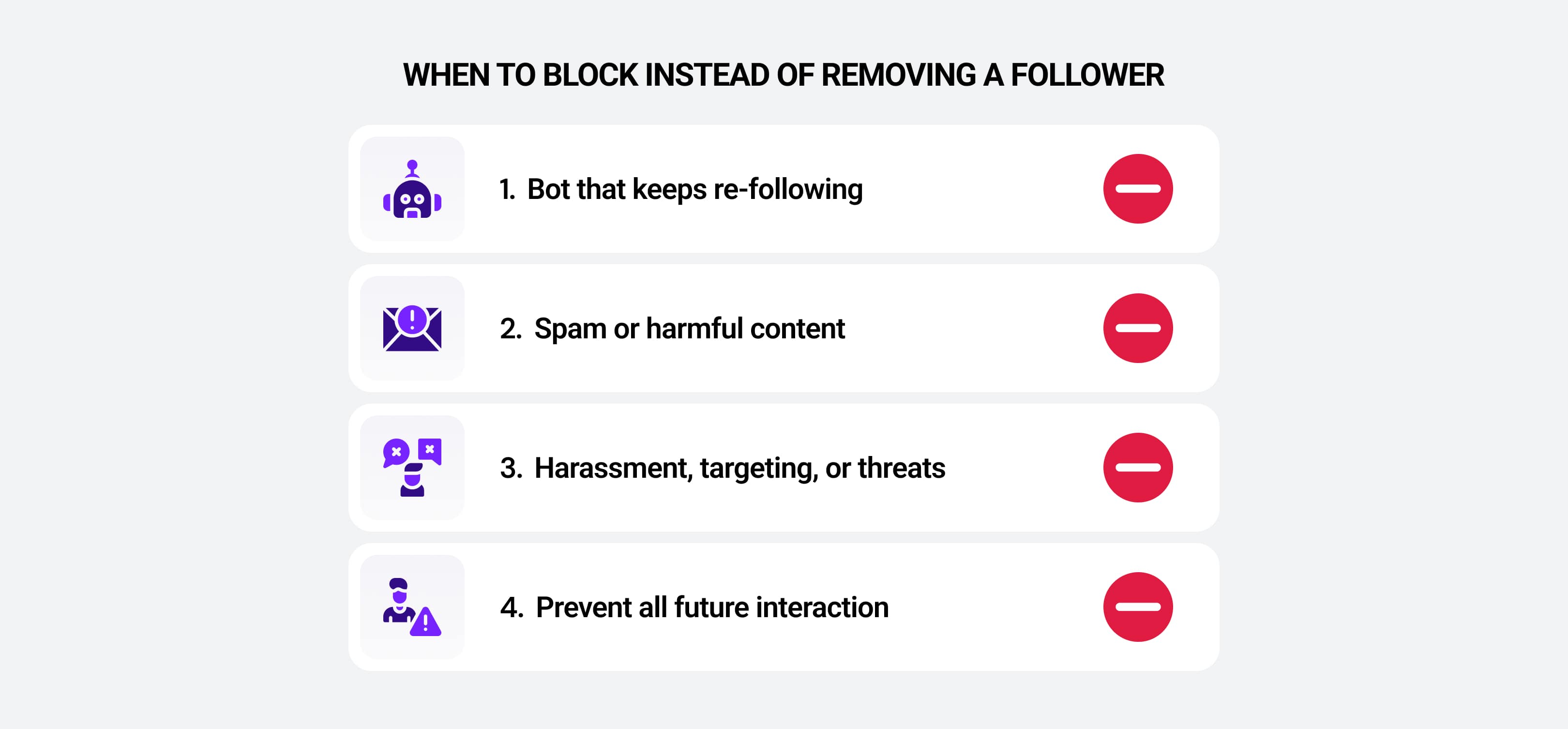 When to block instead of just removing an Instagram follower