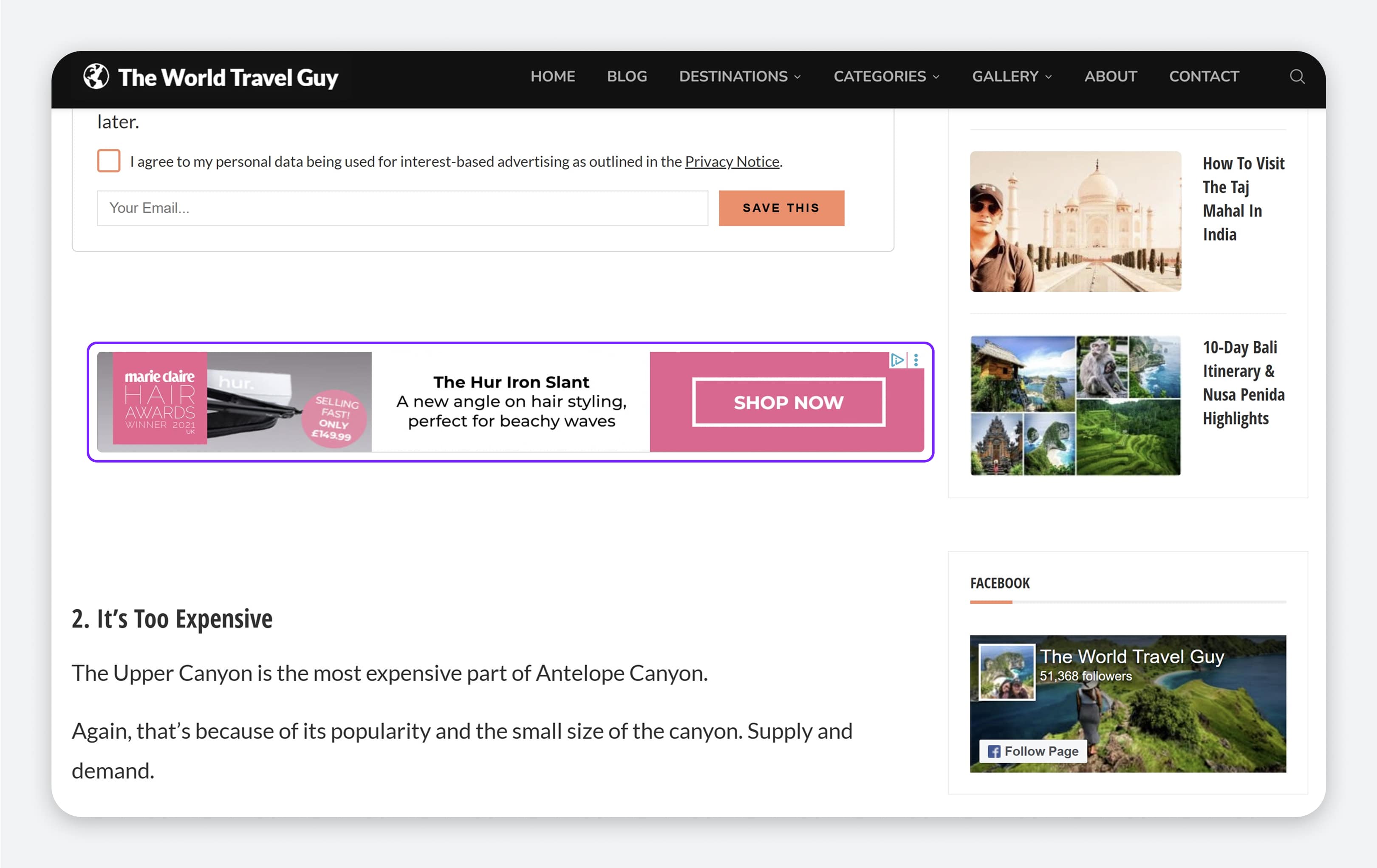 Example Google Display Ad