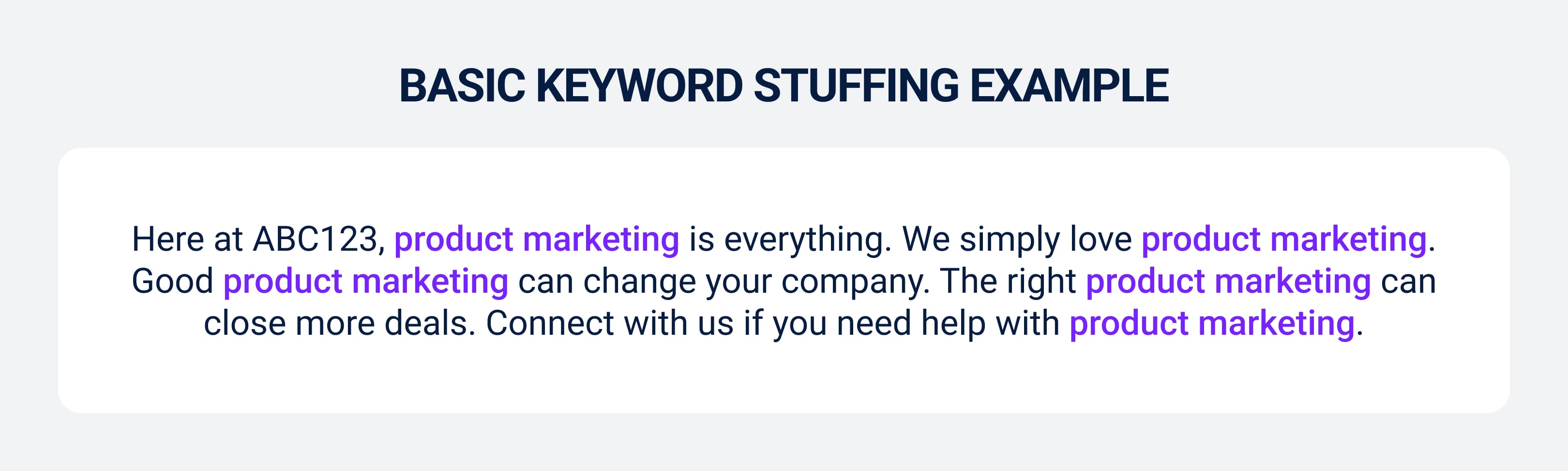 Keyword stuffing example