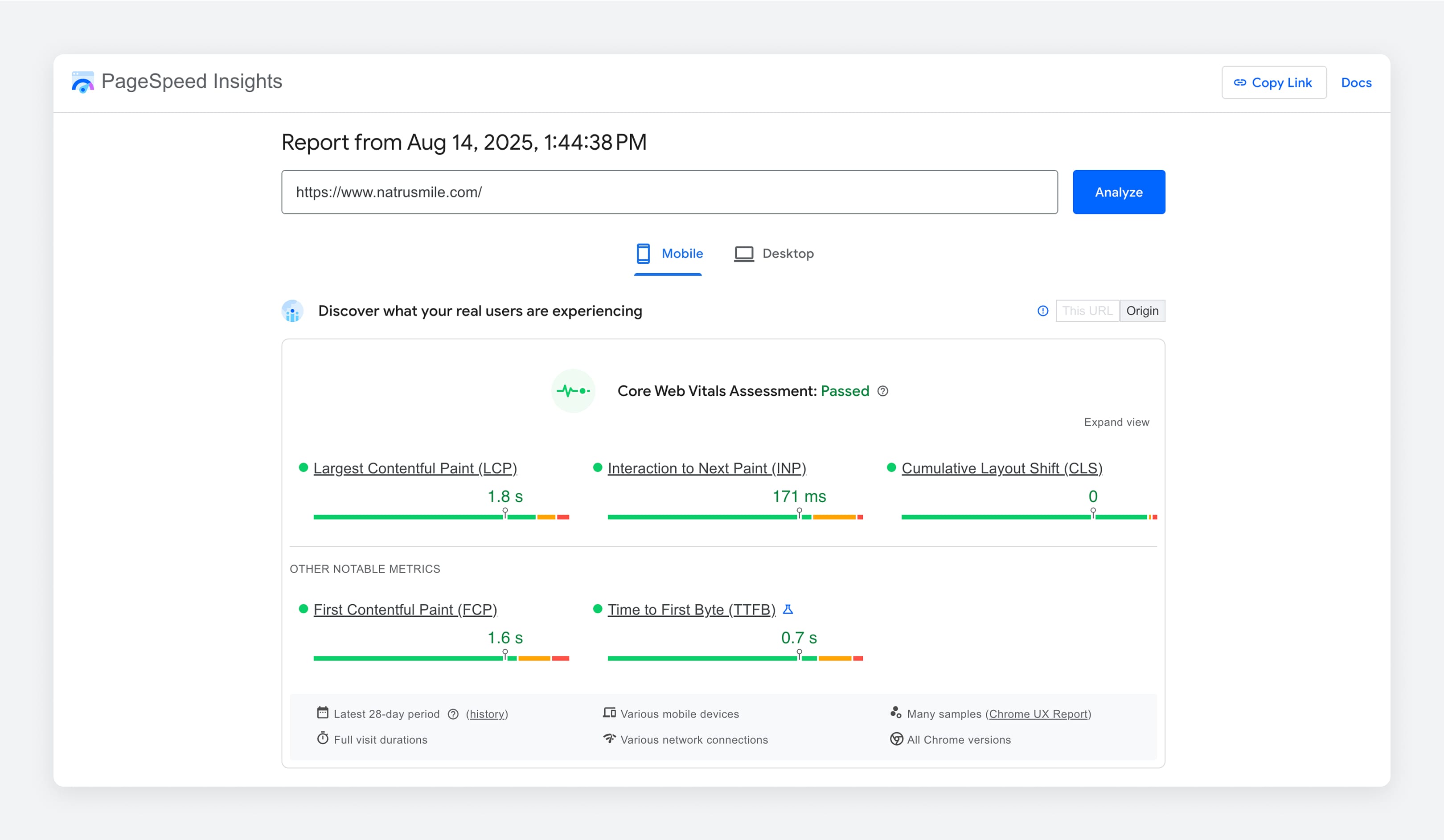 Google Page speed insights