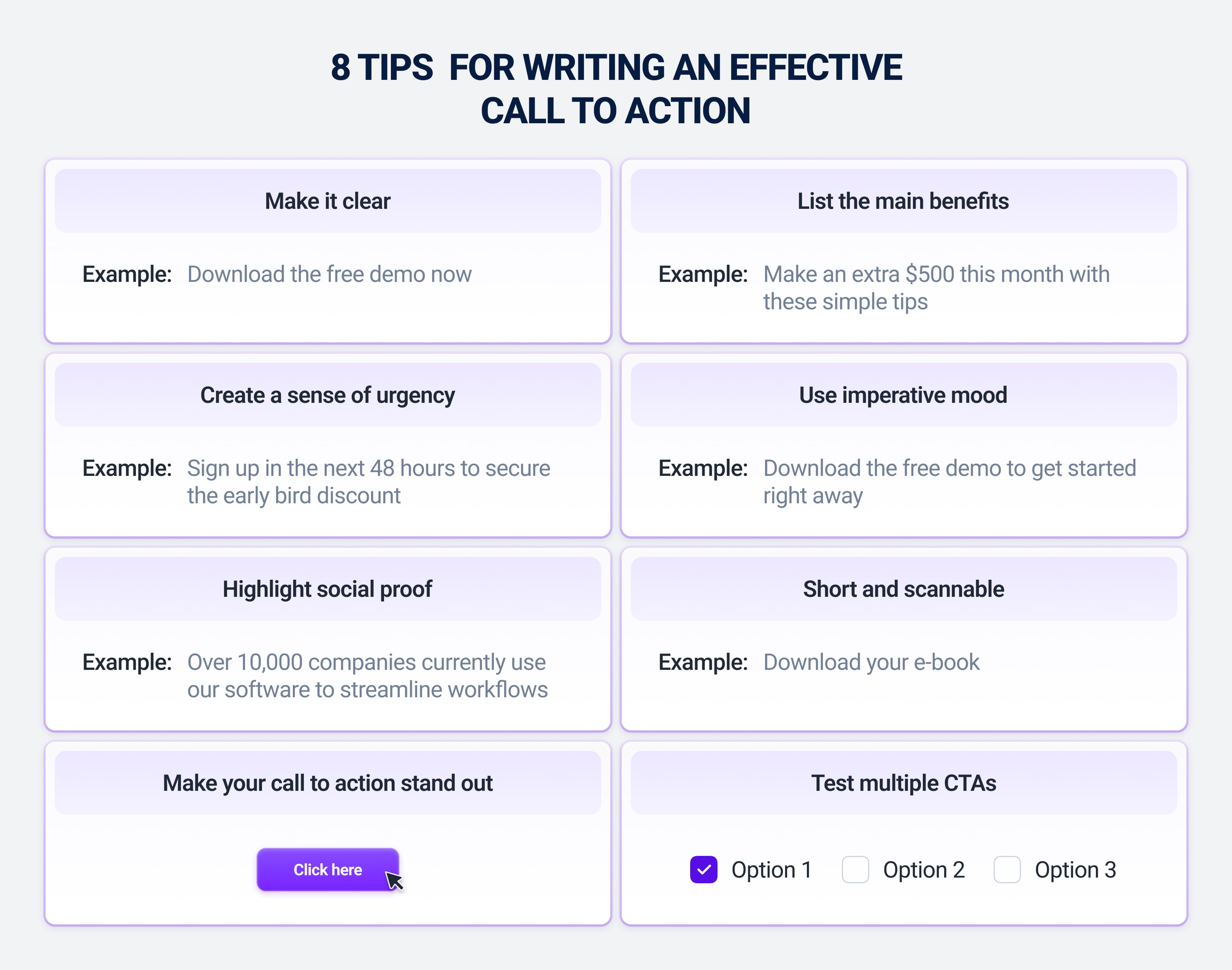 Tips for writing an effective Call to Action
