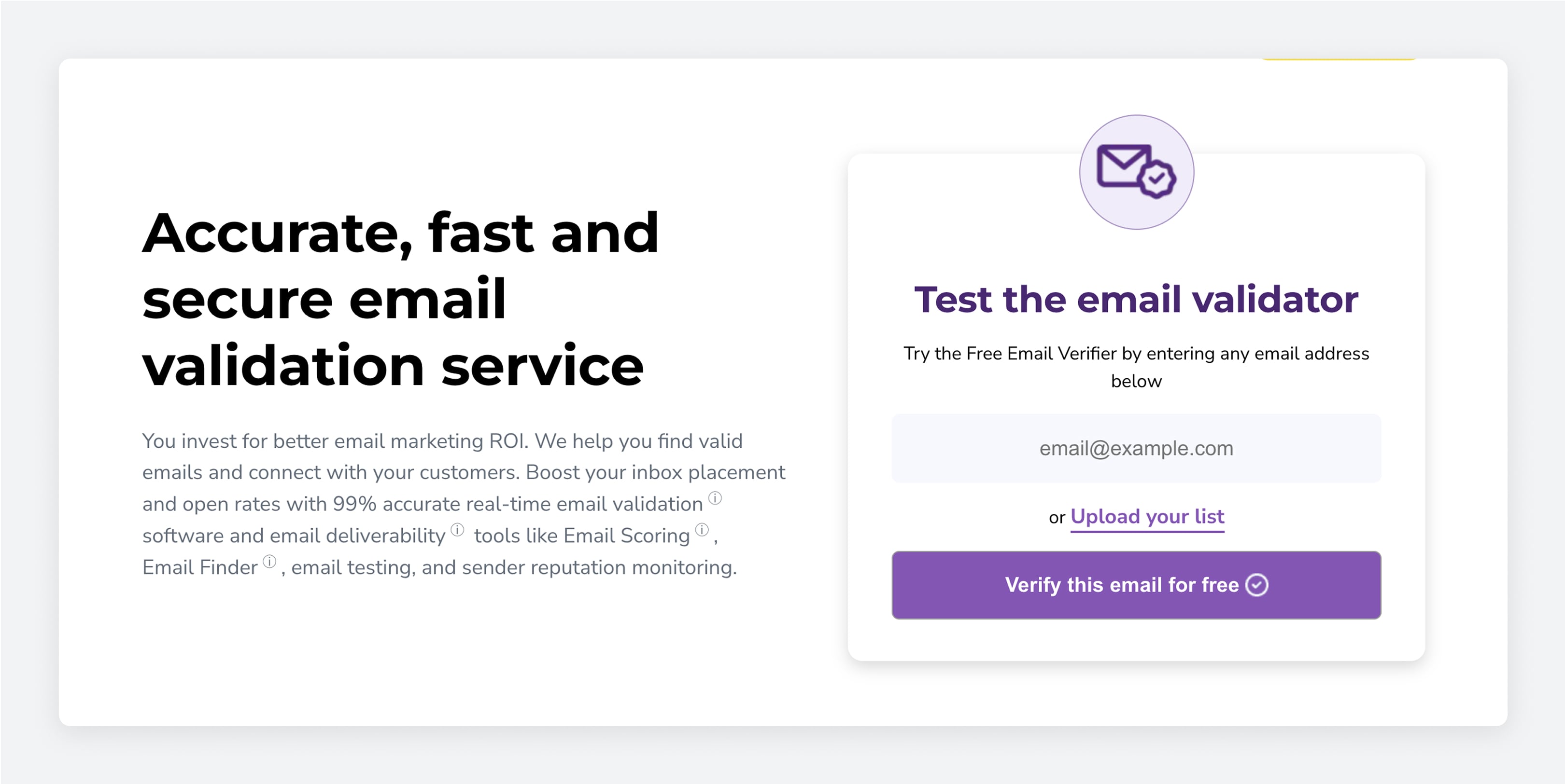 Zerobounce email validation
