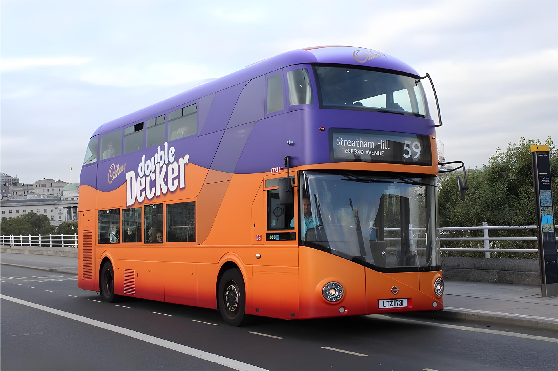 Example bus advertising