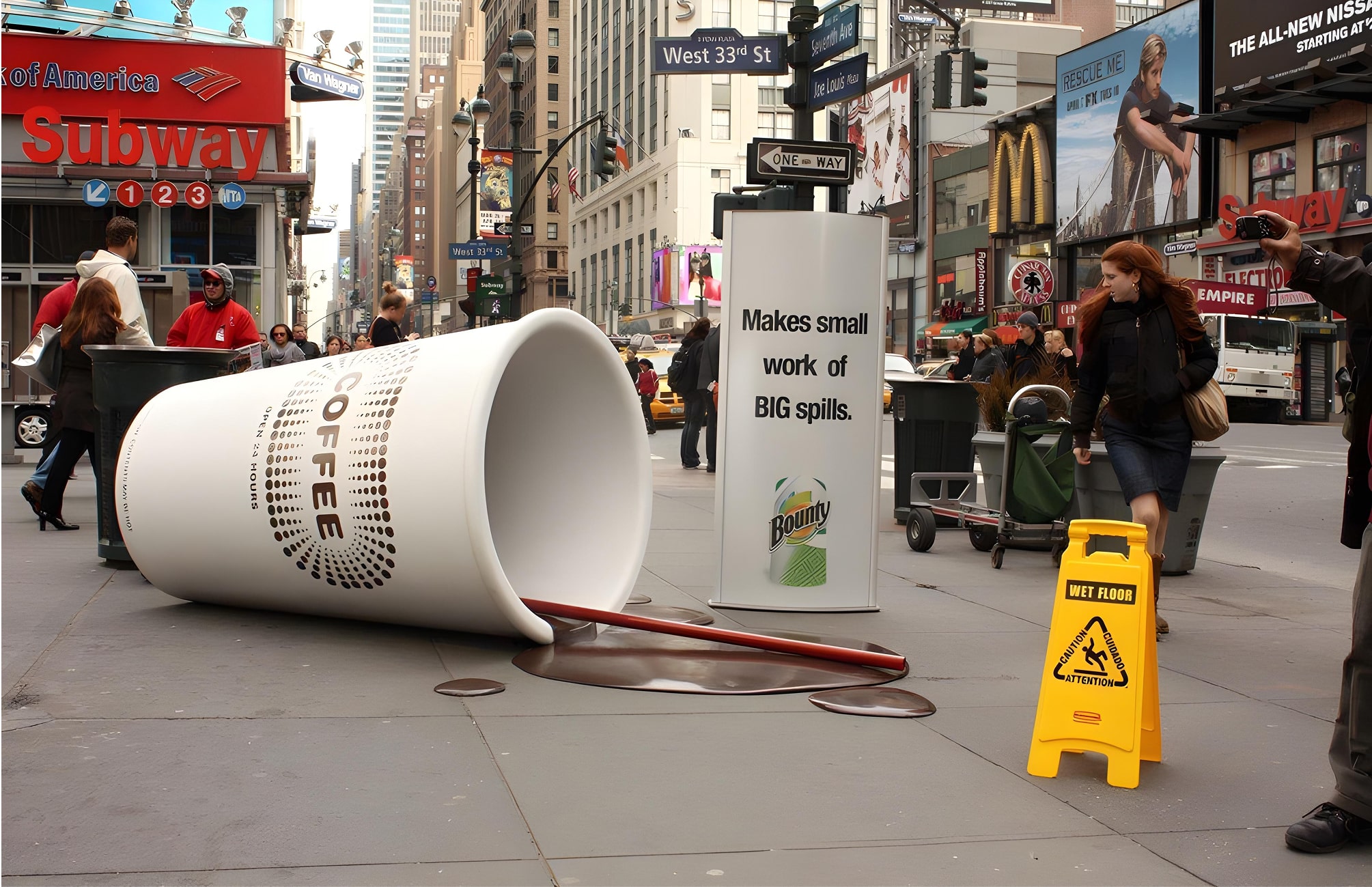 Example guerrilla outdoor advertising