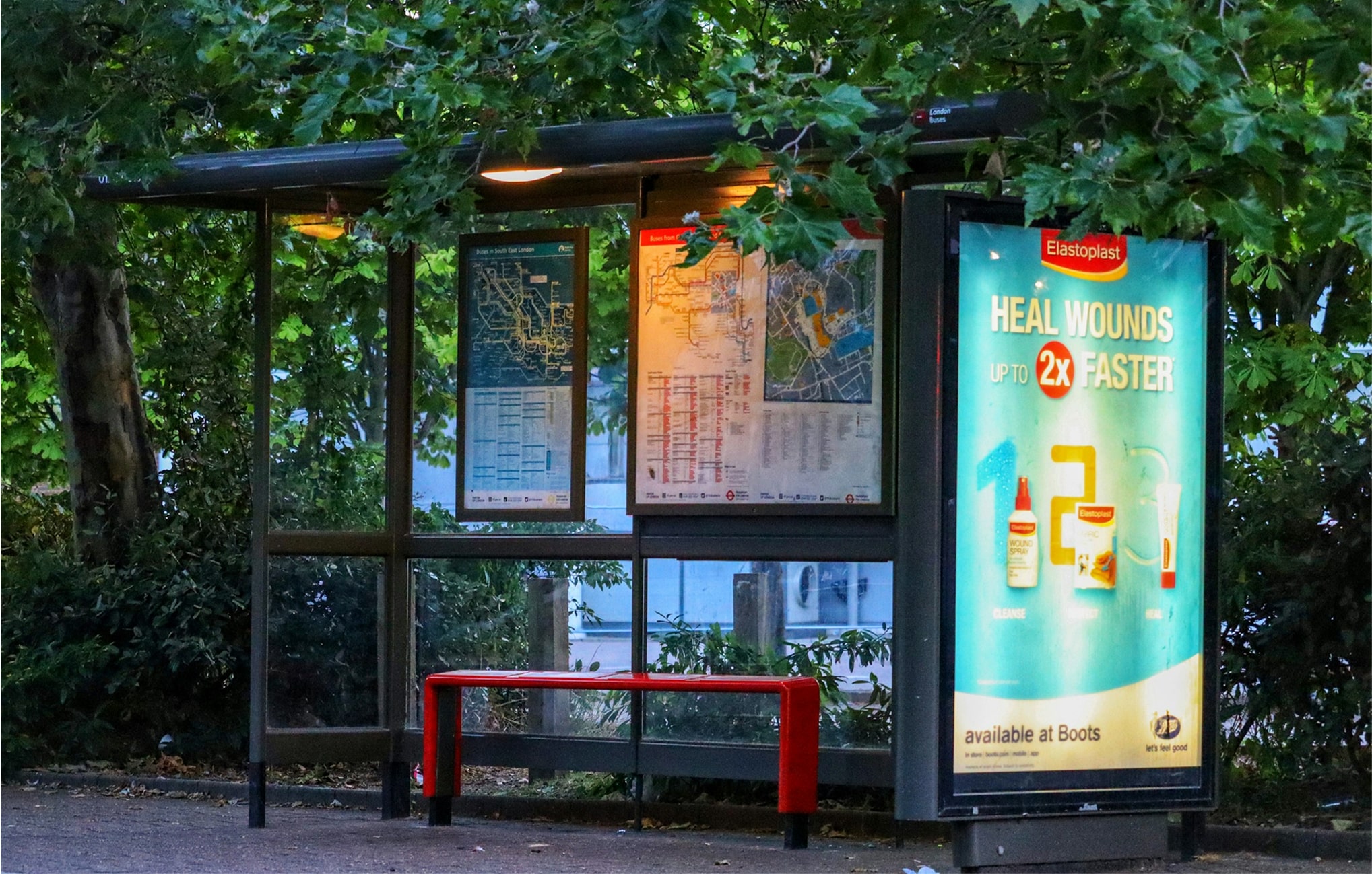 Example street furniture advertising