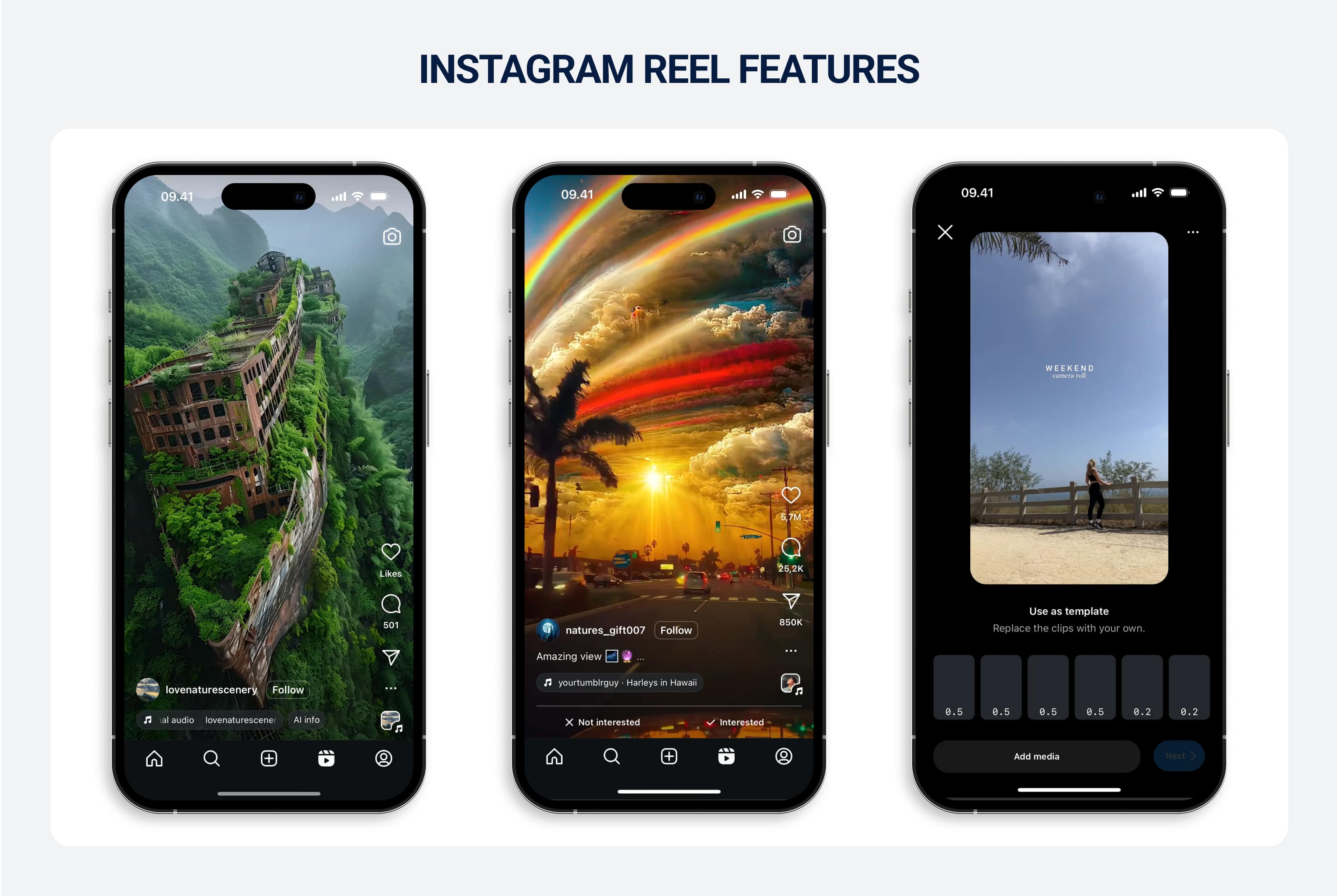 Instagram Reel features
