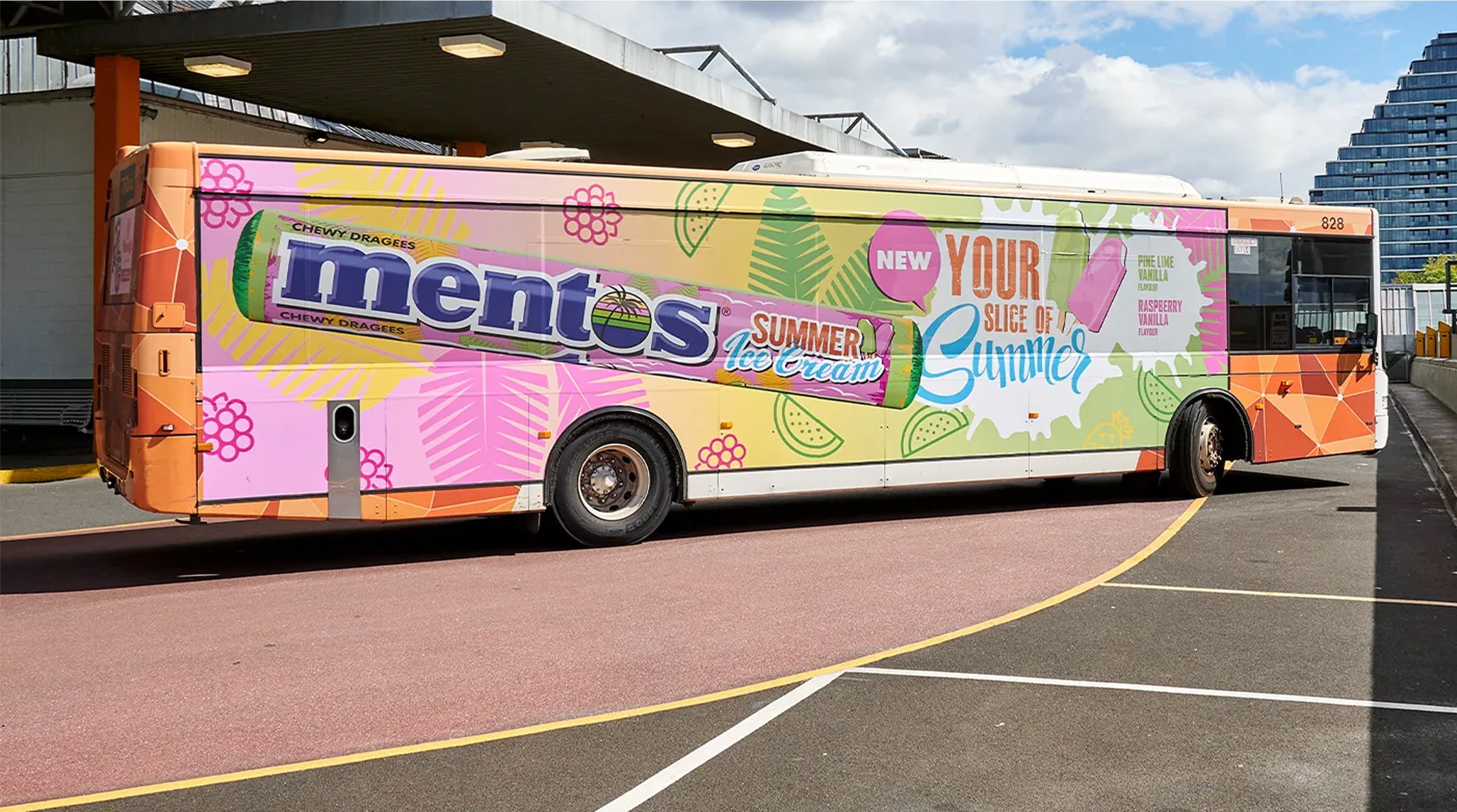 Mentos bus advertising