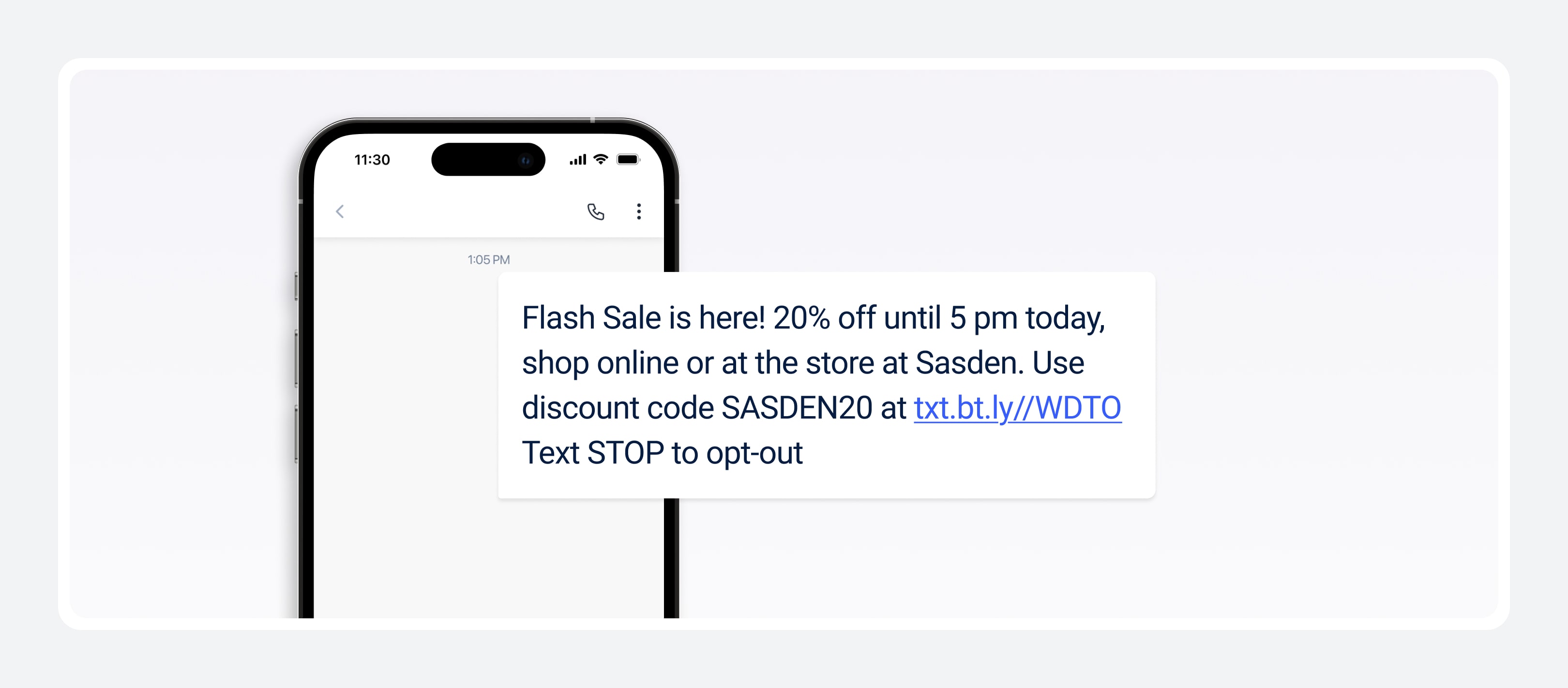 SMS marketing flash sale