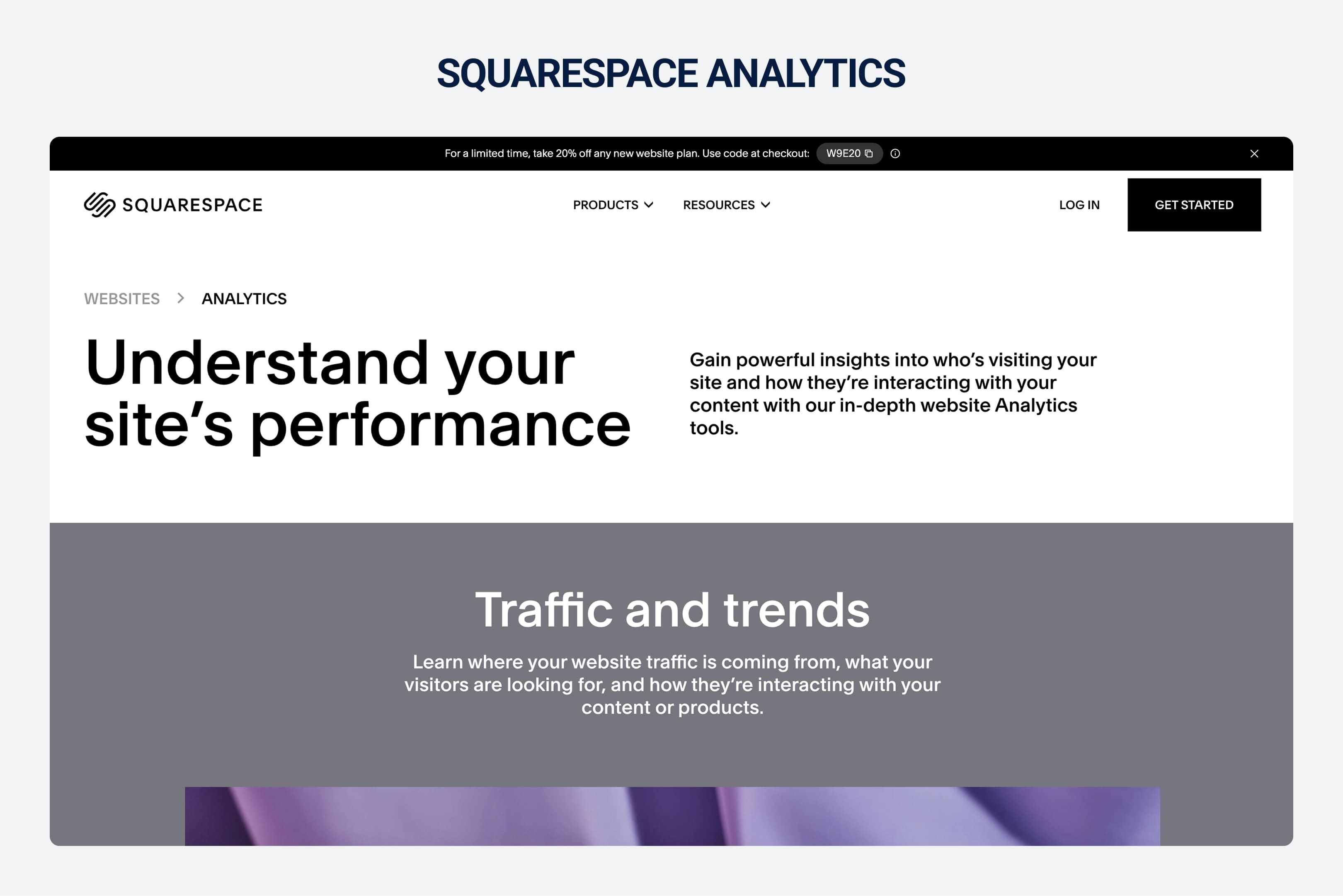 Squarepace analytics
