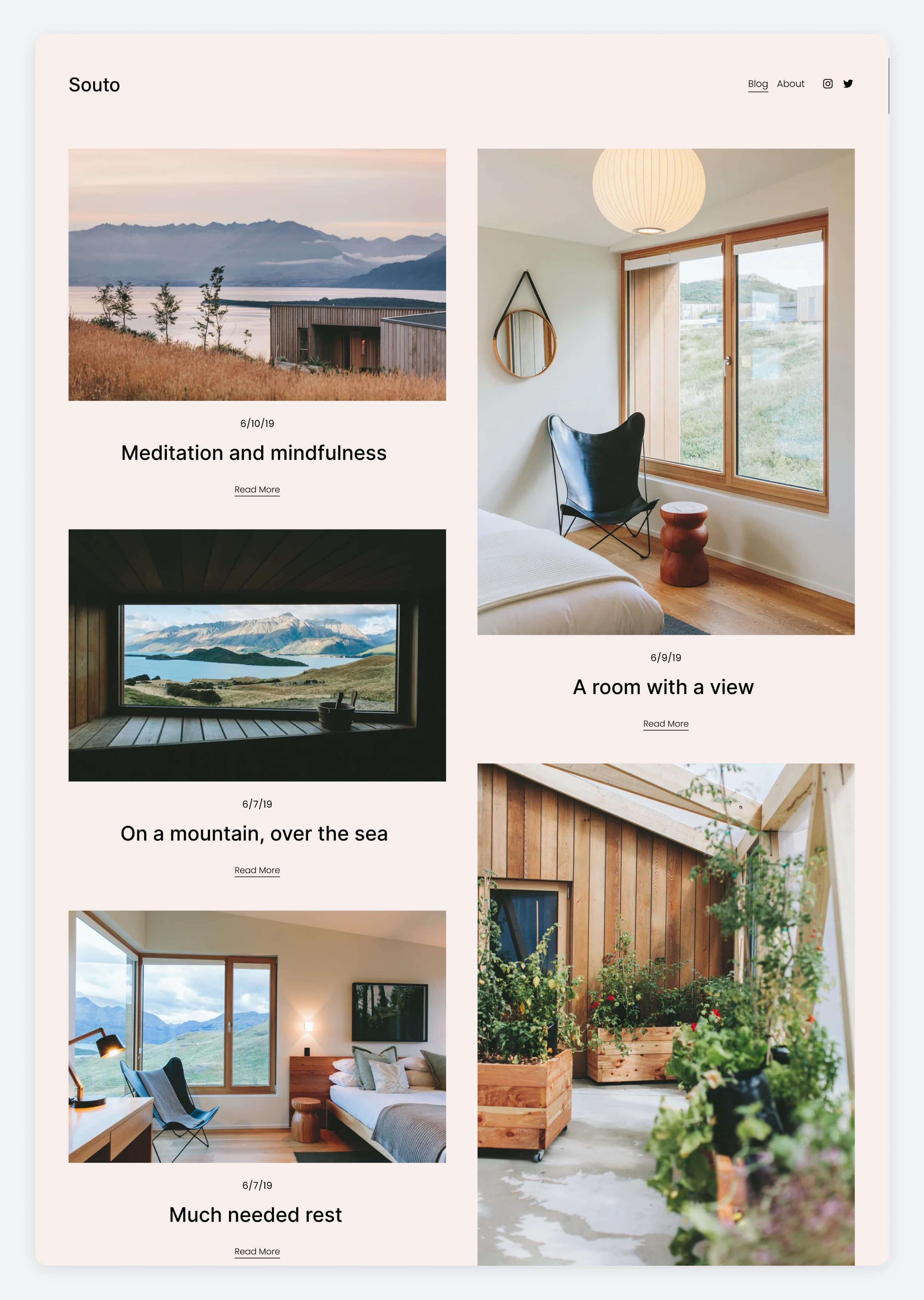 Squarepace blog templates