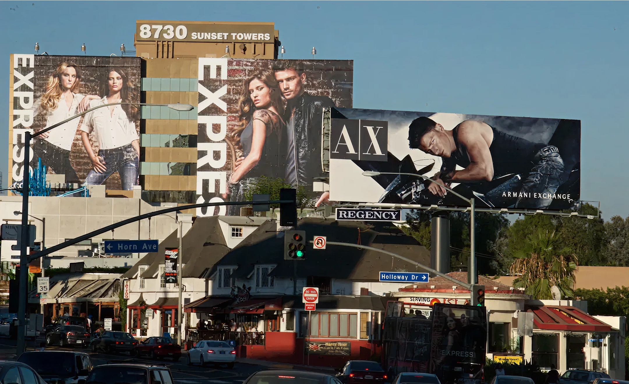 Sunset strip billboards in Hollywood