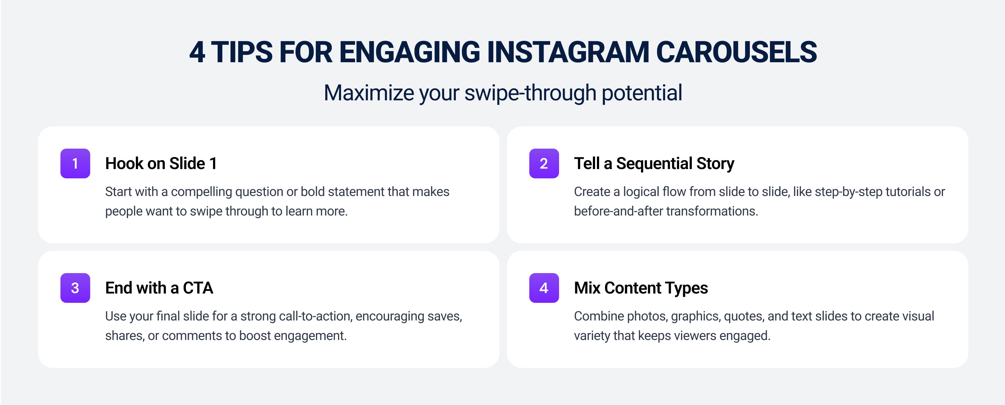 Tips for engaging Instagram Carousels